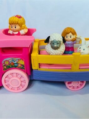 Fisher Price Little People Pink Easter Train With Figures